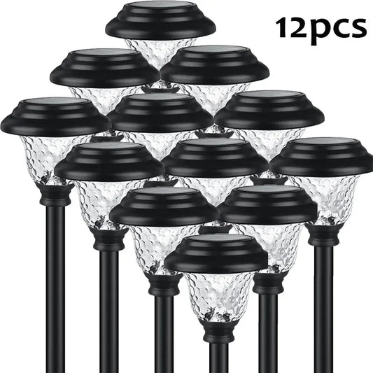 Solar Pathway Lights Outdoor Waterproof Bright Monocrystalline Silicon Garden Decora Light LED Landscape Lamp for Yard Fenced