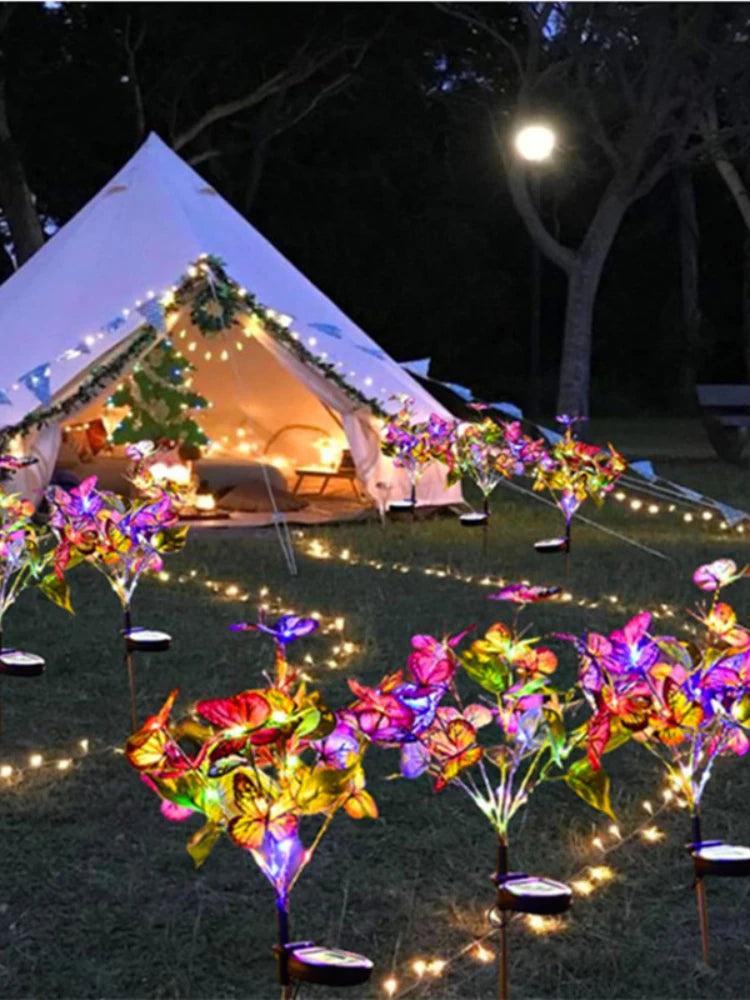 Solar Butterfly LED Fairy Lights - Perfect for Valentine's Day Easter Halloween Christmas Decoration Solar Outdoor Garden Lamp