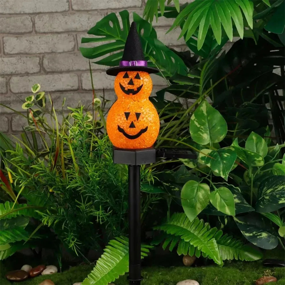 Solar Pumpkin Lamp Halloween  Atmosphere Decoratio Courtyard Outdoor Waterproof Decoration Floor Insertion Atmosphere Light