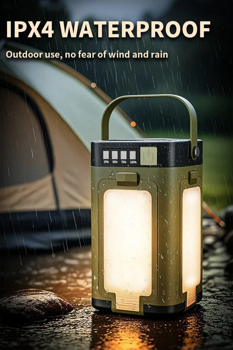 Solar Outdoor Camping Light 4-Blade 90° Expandable Foldable Solar Charging 2000mAh Portable Hanging Tent Light