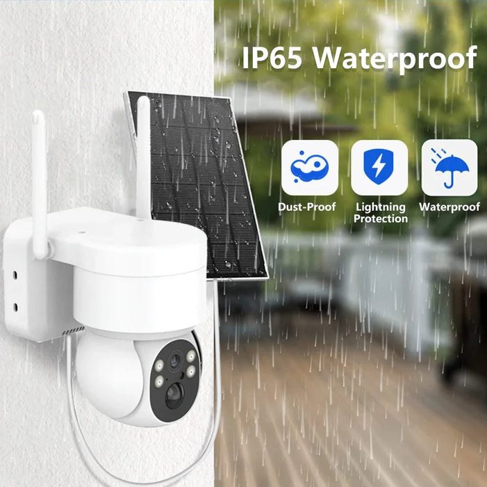 Solar WIFI Camera Outdoor 4MP Video Surveillance Wireless IP Camera With 7800mAh Recharge Battery PIR Human Detecte Security Cam