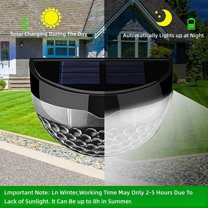 LED Solar Light Outdoor Wall Lamps Energy Garden Lamps Waterproof Solar Fence Lamp Christmas Decoration Festoon Led Light