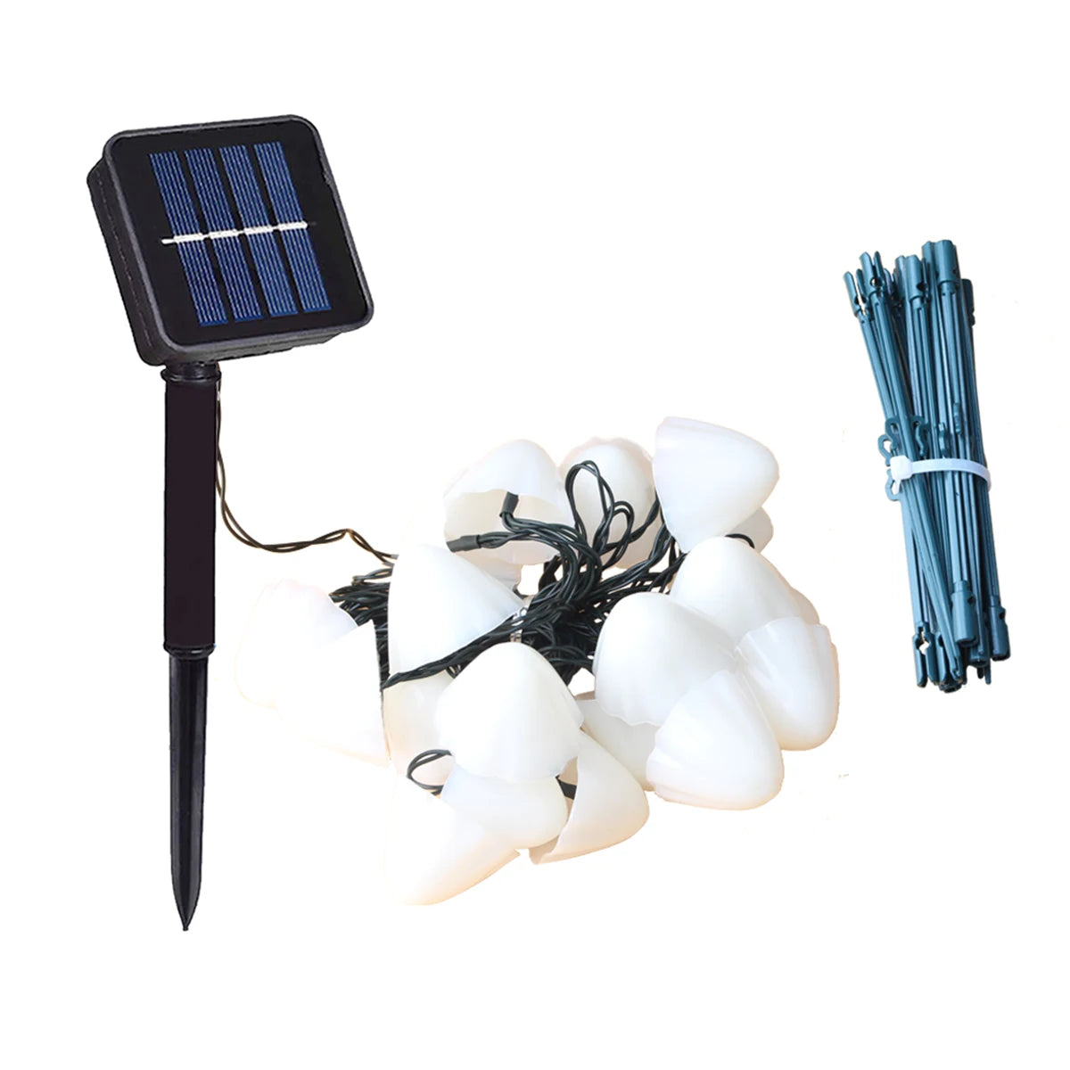 Solar Lights String Mushroom Lawn Fairy Lights LED Solar Lamps Outdoor For Garden Patio Terrace Path Landscape Decoration Lamps