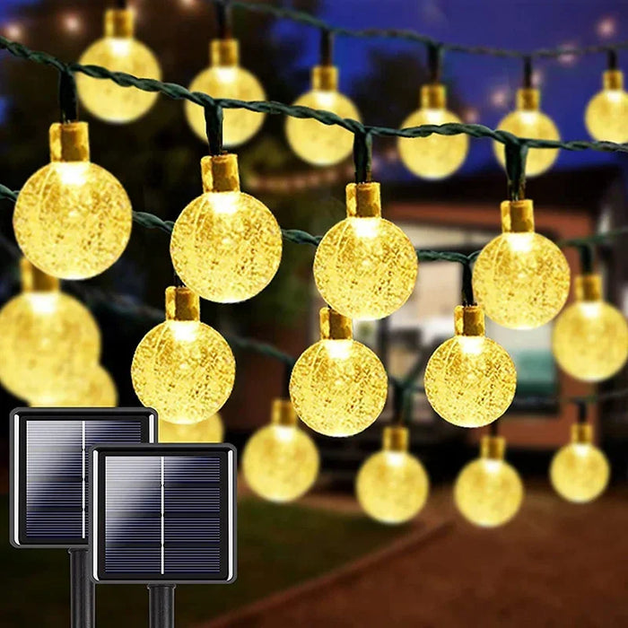 Solar Bubble Light String 8 Lighting Modes LED Lights Holiday Garden Tree Yard Party Christmas Outdoor Street Camping Decoration