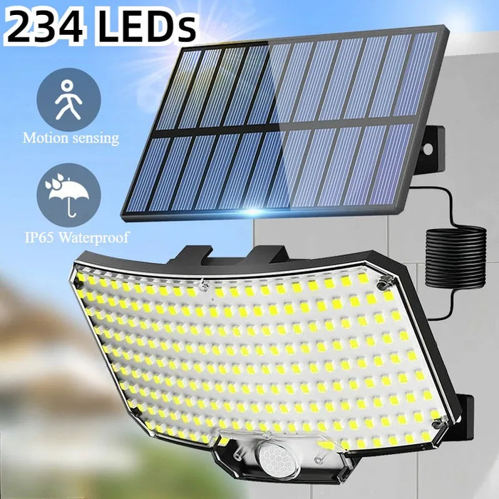 Solar Lights Outdoor with Lights Reflector and 3 Lighting Modes Solar Motion Sensor Wall Lights IP65 Waterproof for Garden Yard
