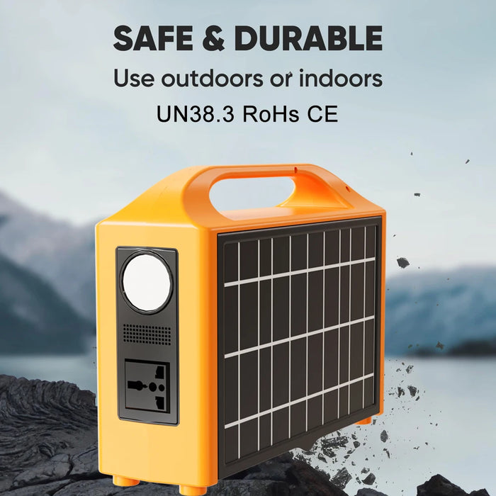 jsdsolar Portable Power Station 100W Solar Generator output AC 220V 110V LiFePO4 Power Bank UPS Power Plant For Outdoor Camping