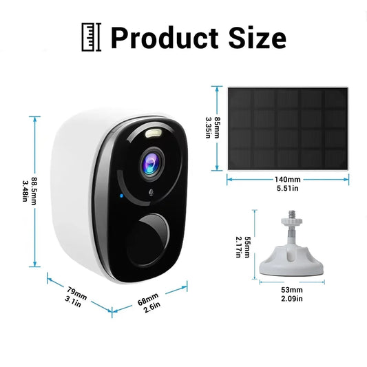 4G Solar Surveillance Camera Wireless Outdoor 2K 5MP Battery Powered Security Camera Spotlight Siren 2-Way Audio Waterproof