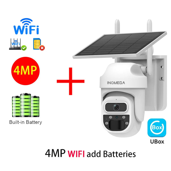Solar Camera Security Cameras Wireless WIFI / 4G Solar Outdoor Camera 8MP 4K 12X Zoom SIM Human Detection Security Kamera