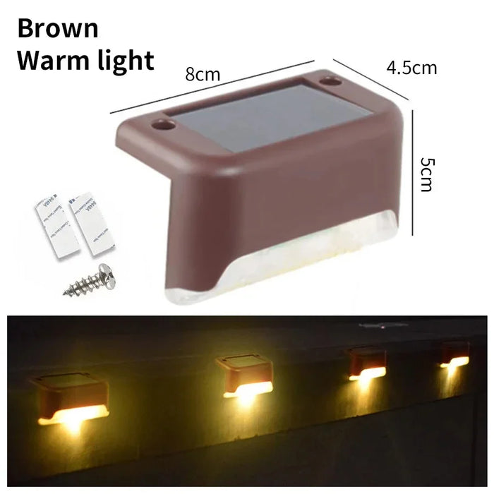 1/4/8/pcs Outdoor LED Solar Deck Lights Waterproof Fence Post Solar Lights for Courtyard Patio Stairs Step Yard Garden Decor
