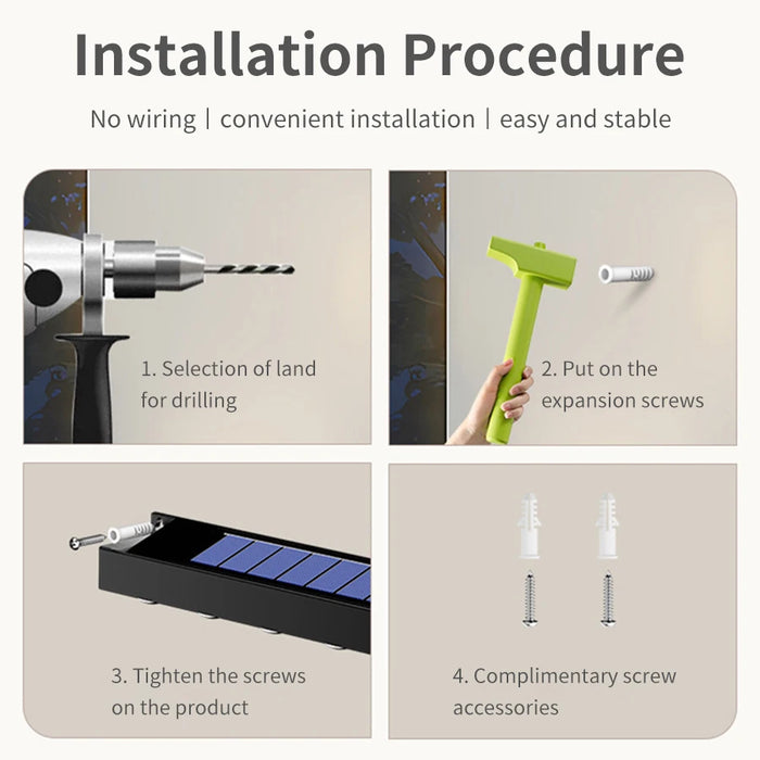 Solar Sign Light Outdoor LED Wall Lamp Address Light Dusk to Dawn Sunlight for Billboard Mailbox House Number Porch Fence Garden