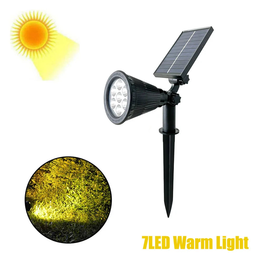 1pc 4/7/18/36LED Solar Spotlights Outdoor IP65 Waterproof Brightness Adjustable Spot Light  for Garden Backyard Driveway Patio