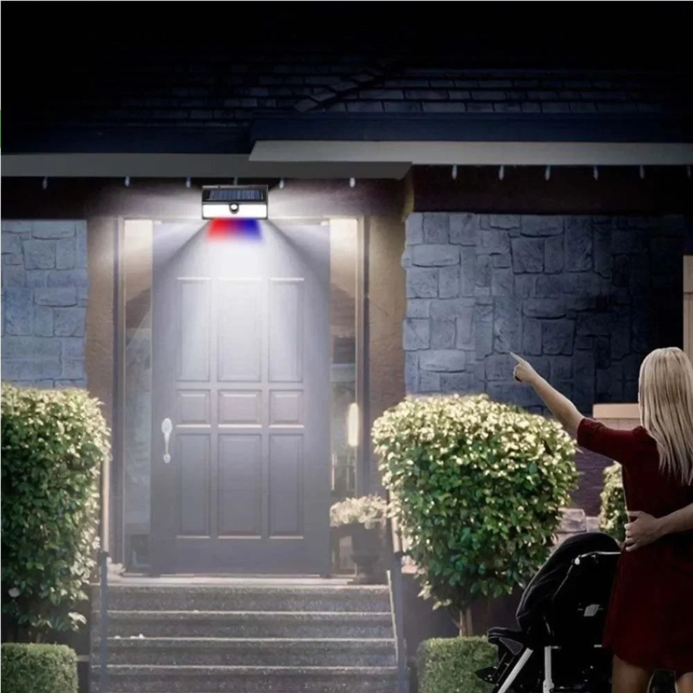 1PC Solar Wall Lights 190LED Outdoor Solar Wall Lamp PIR Motion Sensor Solar Decor Street Lamp IP65 Waterproof Garden Wall Light