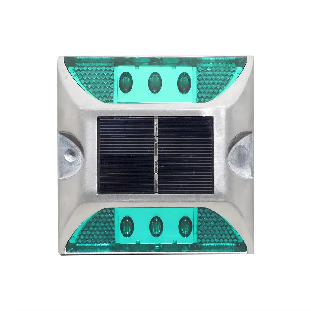 Solar Raised Pavement Marker High Brightness IP68 Waterproof Reflective Road Marker Solar Driveway Dock Light Sidewalk Stair