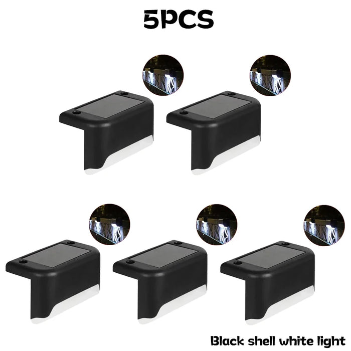 1-10PCS Solar Deck Lights Outdoor Step Lights Waterproof Led Solar Lights for Railing Stairs Step Fence Yard Patio and Pathway