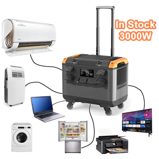 Camping Portable Power Station 1000W 500W 300W 3000W Off Grid Portable Solar Generator Home Emergency Backup Power house