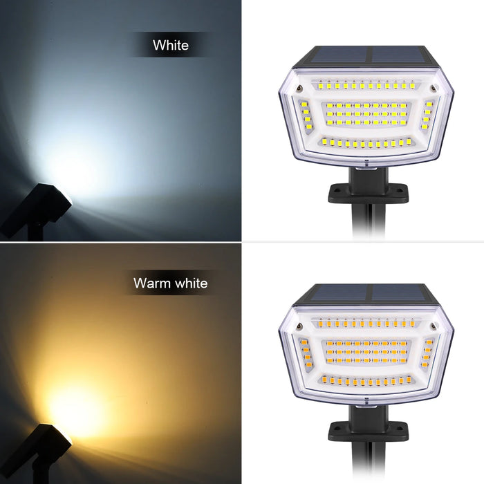 Built-in Large Capacity Battery 1200mAh LED Solar Floodlight Waterproof Spotlight Lamp Long Working Time For Garden Lawn Pathway