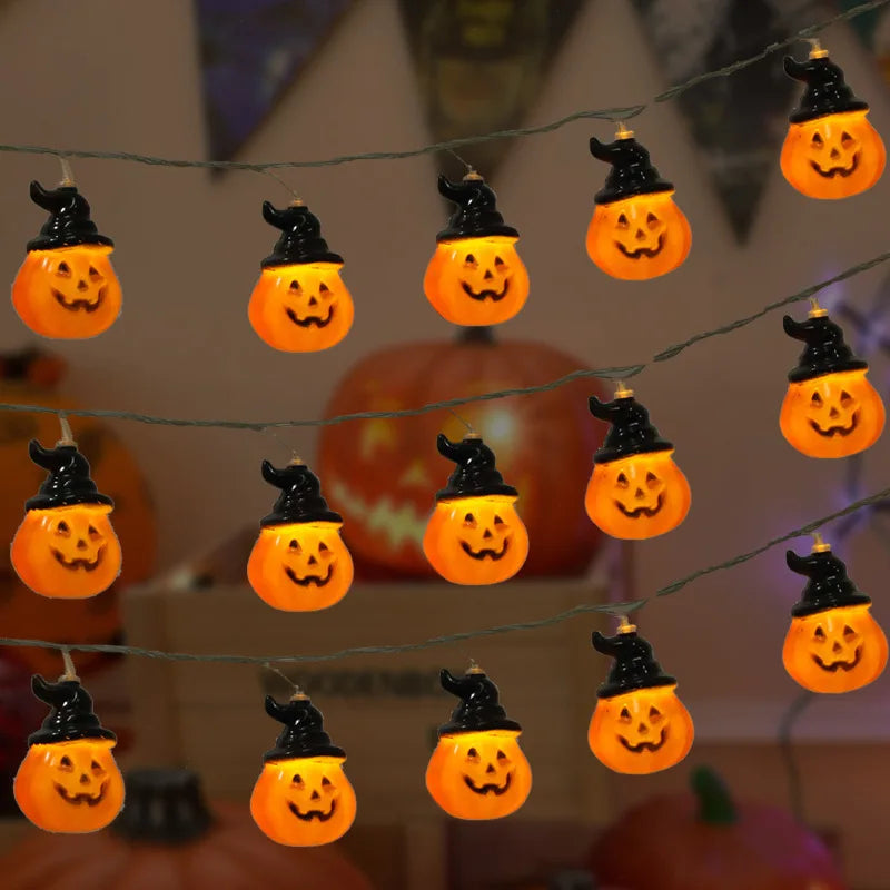Solar Lights for Halloween Decorations Pumpkin Outdoor Spooky String Lights for Easter Garden Yard  Decor