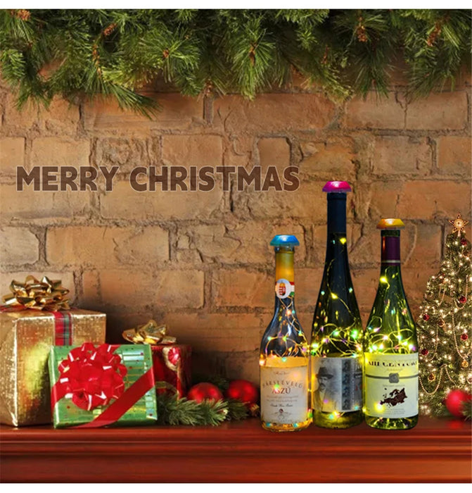 Upgraded Solar Wine Bottle Lights LED Waterproof Copper Lights Fairy Cork String Lights for Christmas, Outdoor, Wedding Decor