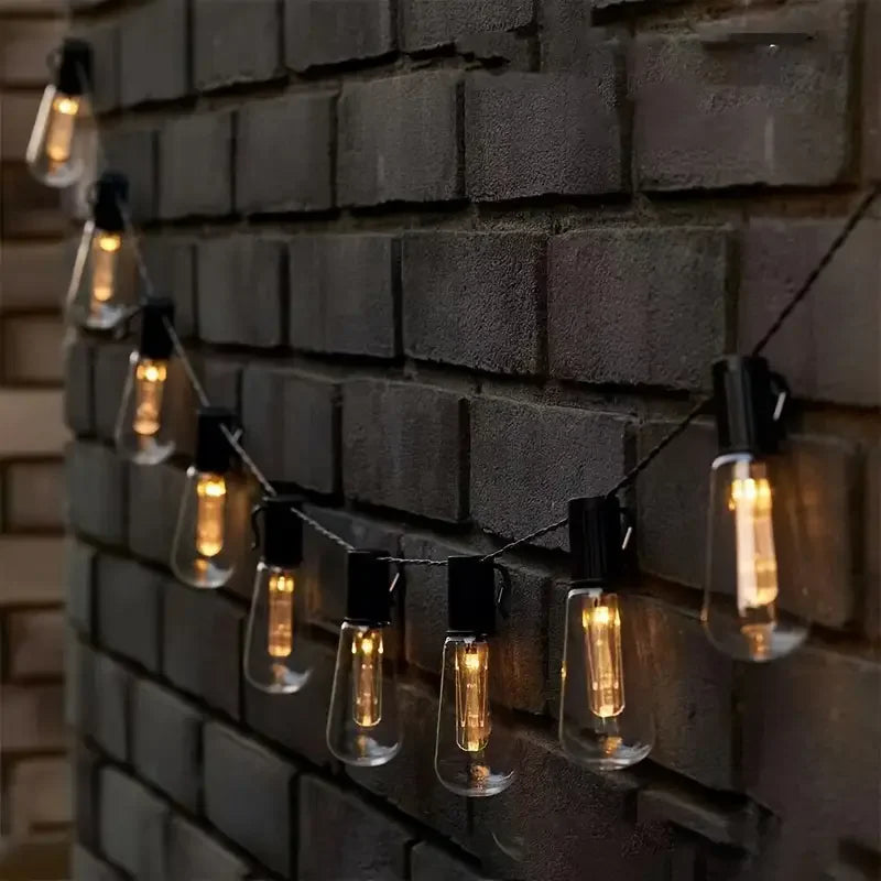 Solar Powered lamp Outdoor string lights Courtyard hanging lights LED bulbs garden porch courtyard balcony terrace lighting 733