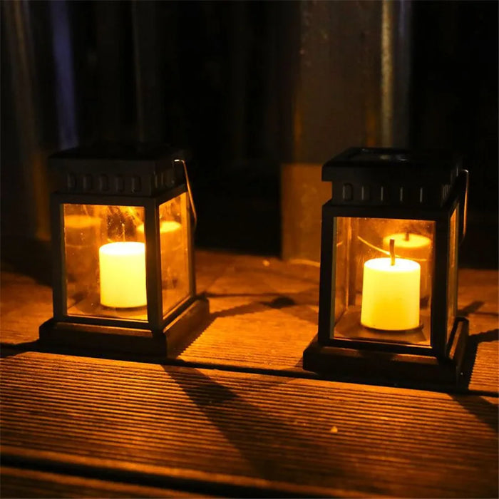 Solar Palace Lantern Outdoor Solar Lights Lawn Landscape Hanging Atmosphere Candle Lamp Floor Yard Garden Decor
