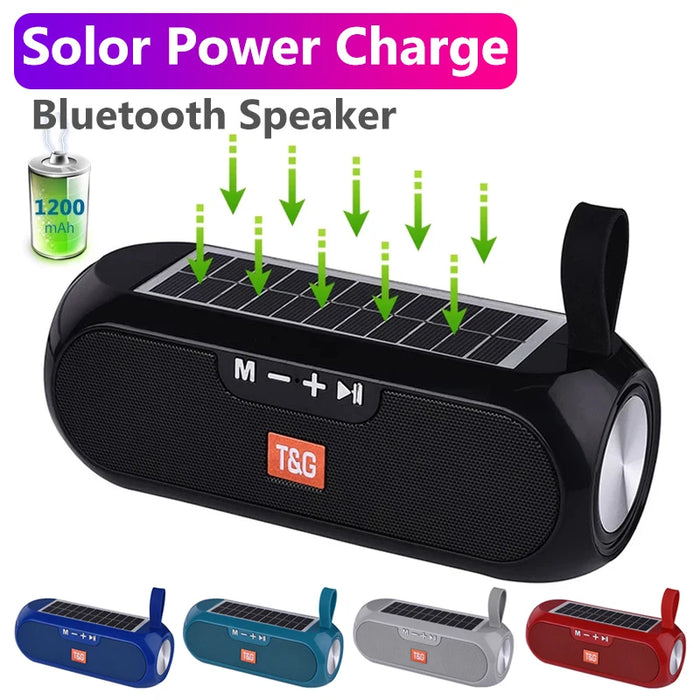 Solar Radio FM Radios MP3 Outdoor Portable Wireless Bluetooth V4.2 Speaker Music Sound Box Subwoofer Bass Aux Hifi Stereo Mp3