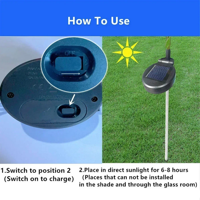 Solar Simulation Orchid Flower Lights Outdoor Lamp for Patio Lawn Garden Holiday Wedding Party Decoration Flower