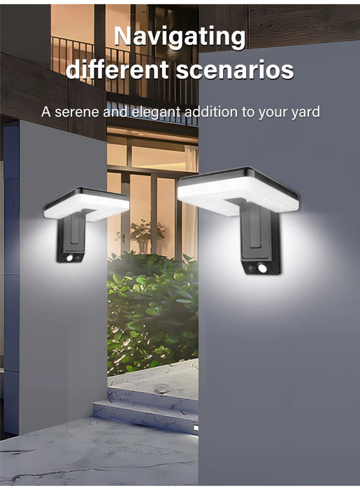 Solar Wall Lamp Outdoor Waterproof Street Lights Motion Sensor 3 Modes Solar Powered Sunlight Lamps Foldable for Garden Lighting