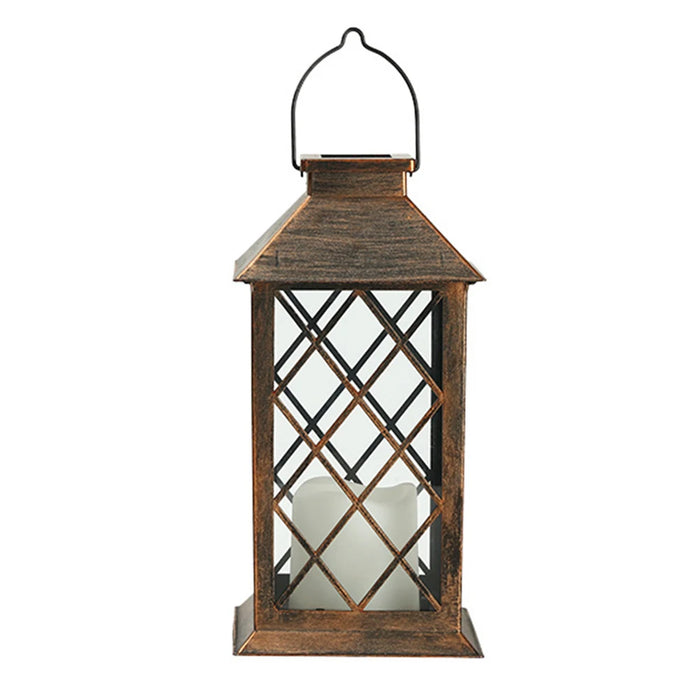 Solar LED Hanging Light Outdoor Garden Lantern Shape Ornament Backyard Porch Terrace Lawn Decoration Art Sculpture