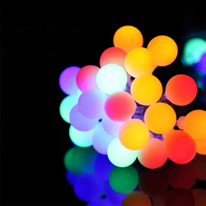 Christmas Decoration Garden Lights Outdoor LED Solar String Lights Round Ball Solar Globe Lights for Garden Patio Holiday Party