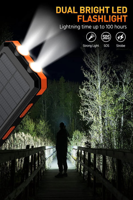 Xiaomi Solar Power Bank 50000mAh Portable Charging Poverbank External Battery Charger Strong Light LDE Light for iphone Huawei