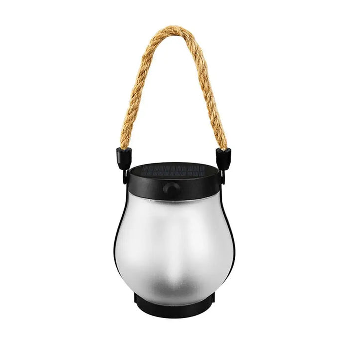 Solar Flame Lights Solar Powered Garden Lantern Flickering LED Light Decorative Yard Decor with Rope Rechargeable Camping Lamp