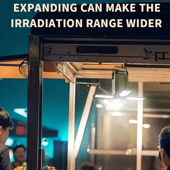 Solar Foldable Camping Light Rechargeable Lantern Power Bank Solar Camping Lantern Portable Flashlight LED Tent Light