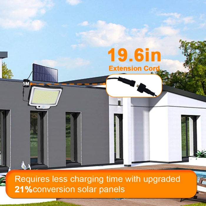 Solar Security Lights Motion Sensor Outdoor 318/238/226LED Garden Lights Waterproof Split Flood Wall Lights Solar Powered 3 Mode