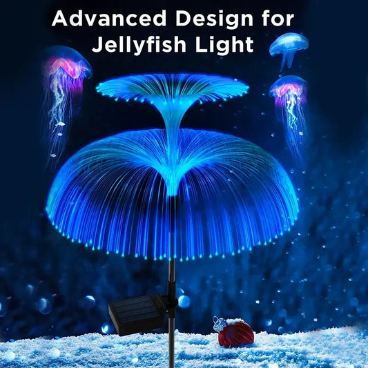 Solar Flowers Lights Waterproof Outdoor 7 Color Changing Jellyfish Garden Decor Solar Lawn Lights For Yard Pathway Solar Lamp