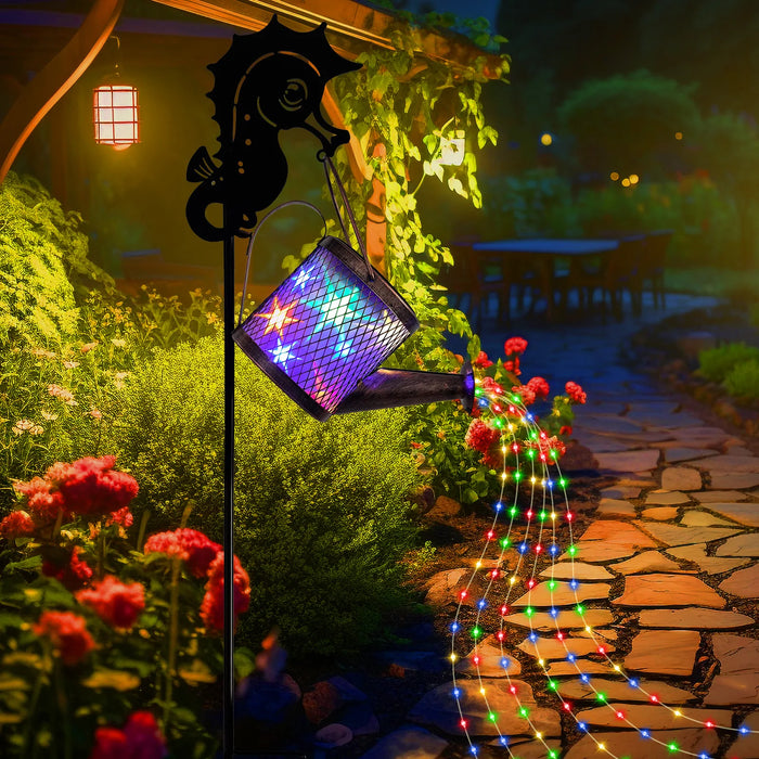 Solar Watering Can Light Outdoor Waterproof Shower Light Decorative Solar Lights for Home Outside Walkway Garden Patio Decortion
