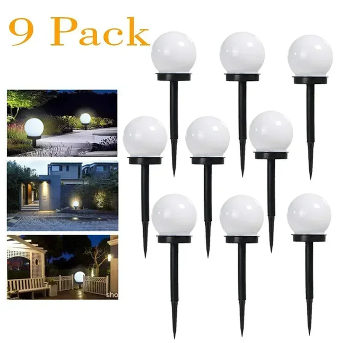 Solar Round Ball Light Outdoor Lighting Solar Power Light Outdoor Waterproof Garden Decoration Yard Lawn Street Ball Ground Lamp
