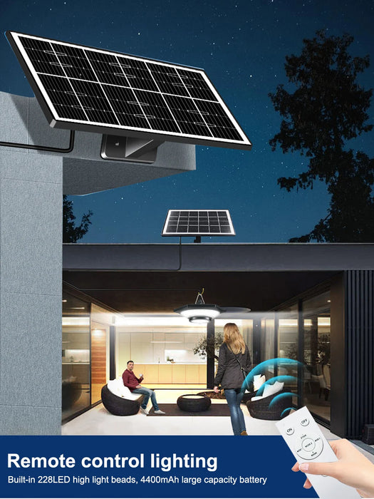 Solar Pendant Lights Outdoor Solar Shed Light Motion Sensor 288 LEDs Dimmable Indoor Barn Lamp Waterproof Gazebo Yard Garage Pat