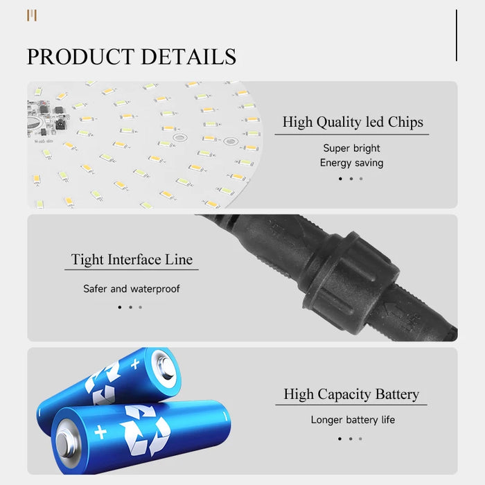 Solar lights Indoor Home Top Ceiling House IP65 Waterproof Outdoor Veranda Solar Power Lamp LED Top Solar Energy Interior Light