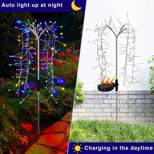 Solar Fairy Lights Outdoor Garden Waterproof Flower Lights For Yard Outside Patio Lawn Pathway Decorative Lamp 1pcs