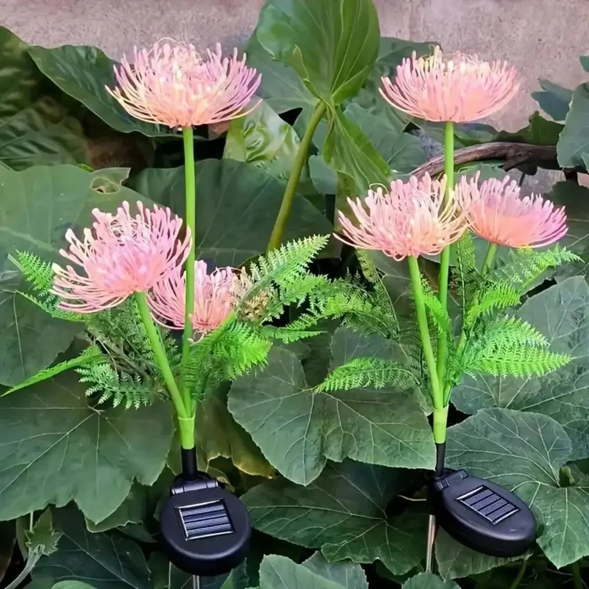 Solar Garden Lights Solar Flowers Lights with Glowing Flowers & Stems Solar Outdoor LED Light for Garden Pathway Deck Yard Decor
