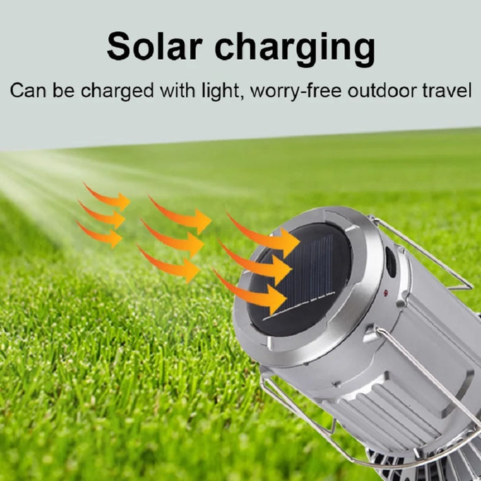Outdoor Solar Camping Light Portable With Fan Solar Charge Hanging Tent Lamp Rechargeable Camping Flashlight Powerful Hand Lamp