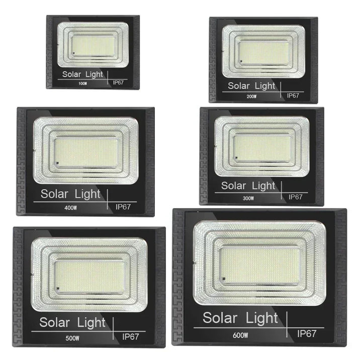 Solar Flood Lights with Remote Control, IP67 Waterproof Adjustable Spotlight for Villa & Street Lighting