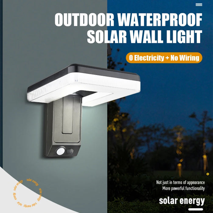 Foldable LED 120° Solar Light Outdoor Wall Lamp Waterproof Spotlights Lamp Motion Sensor Solar 3 Modes Street Light Garden Decor