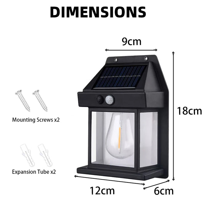 Solar Wall Lights Outdoor Waterproof Motion Sensor Solar Porch Lights With 3 Modes For Patio Garage Shed Balcony Front Door