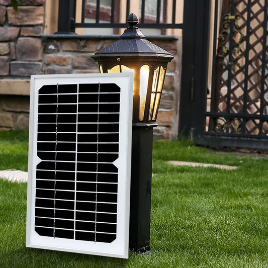 Portable Solar Panel Charger 16V 6W Solar Panels Rigid Monocrystalline Cell 12V Battery Charger With 10A Controller Power Bank