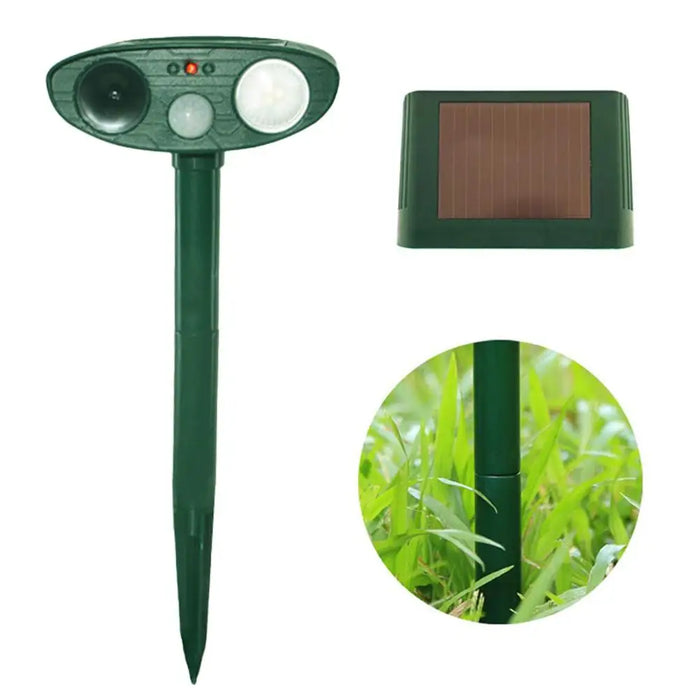 Solar Rat Bird Defender Solar Powered Deterrent with Motion Sensor and Flashing Lights Outdoor Solar Farm Garden Yard Device
