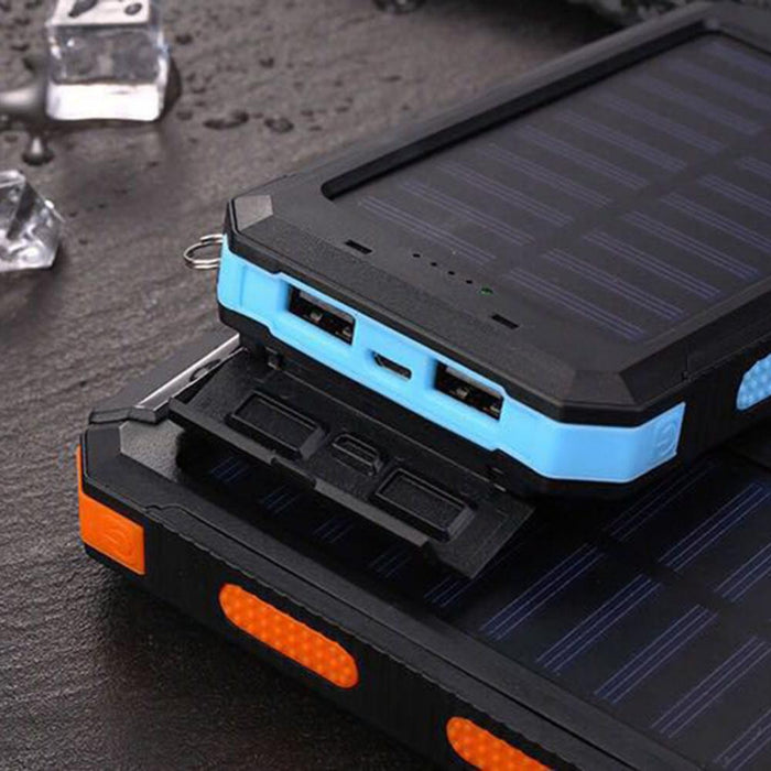 Solar Panel DIY Power Bank Case Charge Storage Box Dual USB Power Bank Shell SOS Light Flashing Light Compass Power Bank Box