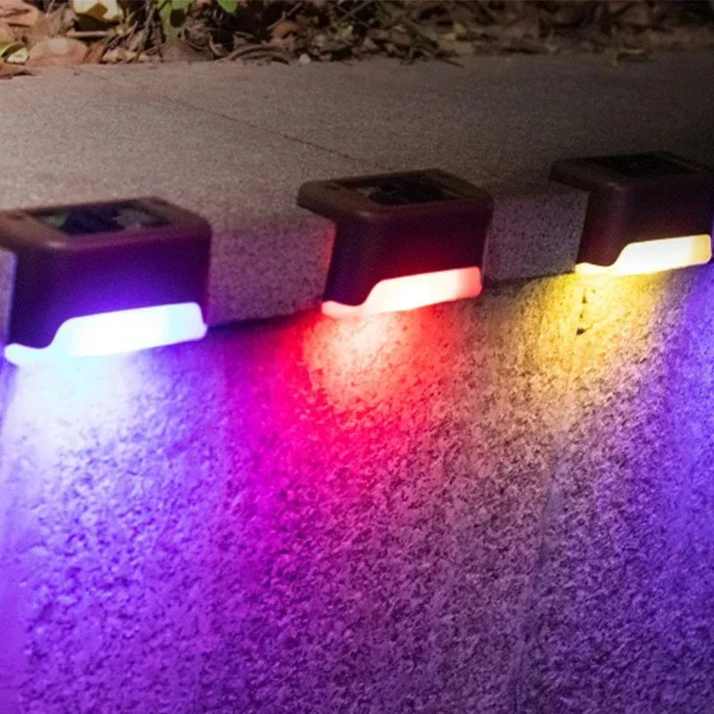 Solar Lamps LED Outdoor Garden Balcony Staircase Fence Railing Lights Courtyard Waterproof Solar Outdoor Decorative Wall Lights