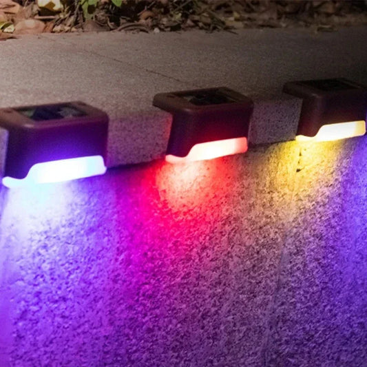 Solar Lamps LED Outdoor Garden Balcony Staircase Fence Railing Lights Courtyard Waterproof Solar Outdoor Decorative Wall Lights