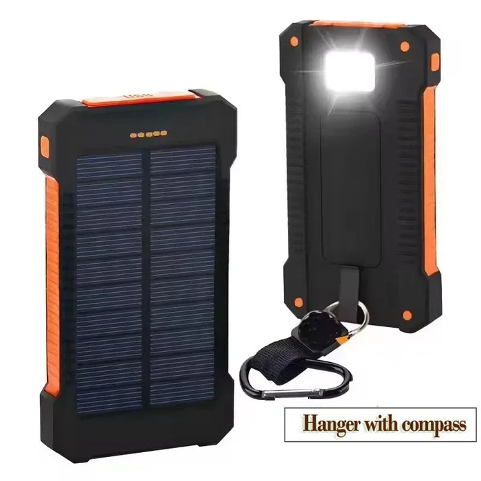 Hot Solar Power Bank 200000mAh Large Capacity Portable Charger External Battery for Samsun Xiaomi Huawei Powerbank W/ Compass